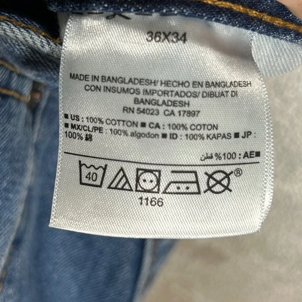 Old Navy‎ Mens Straight Fit Blue Wash Denim Jeans Size 36x34